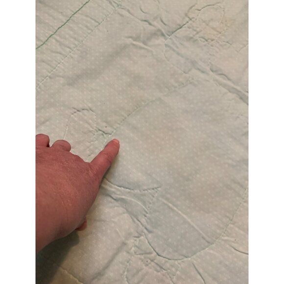 41 x 32 Clown Quilted Baby Blanket Homemade Fabric Panel Design Balloons ABC’s - Picture 12 of 13